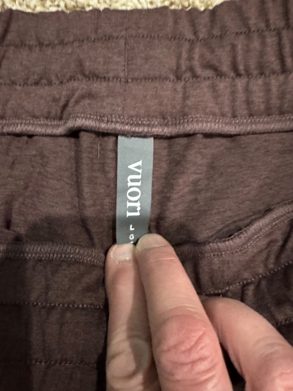 Vuori Halo Essential Wideleg Pant Regular Length in Java Heather size Large NEW - Picture 5 of 6